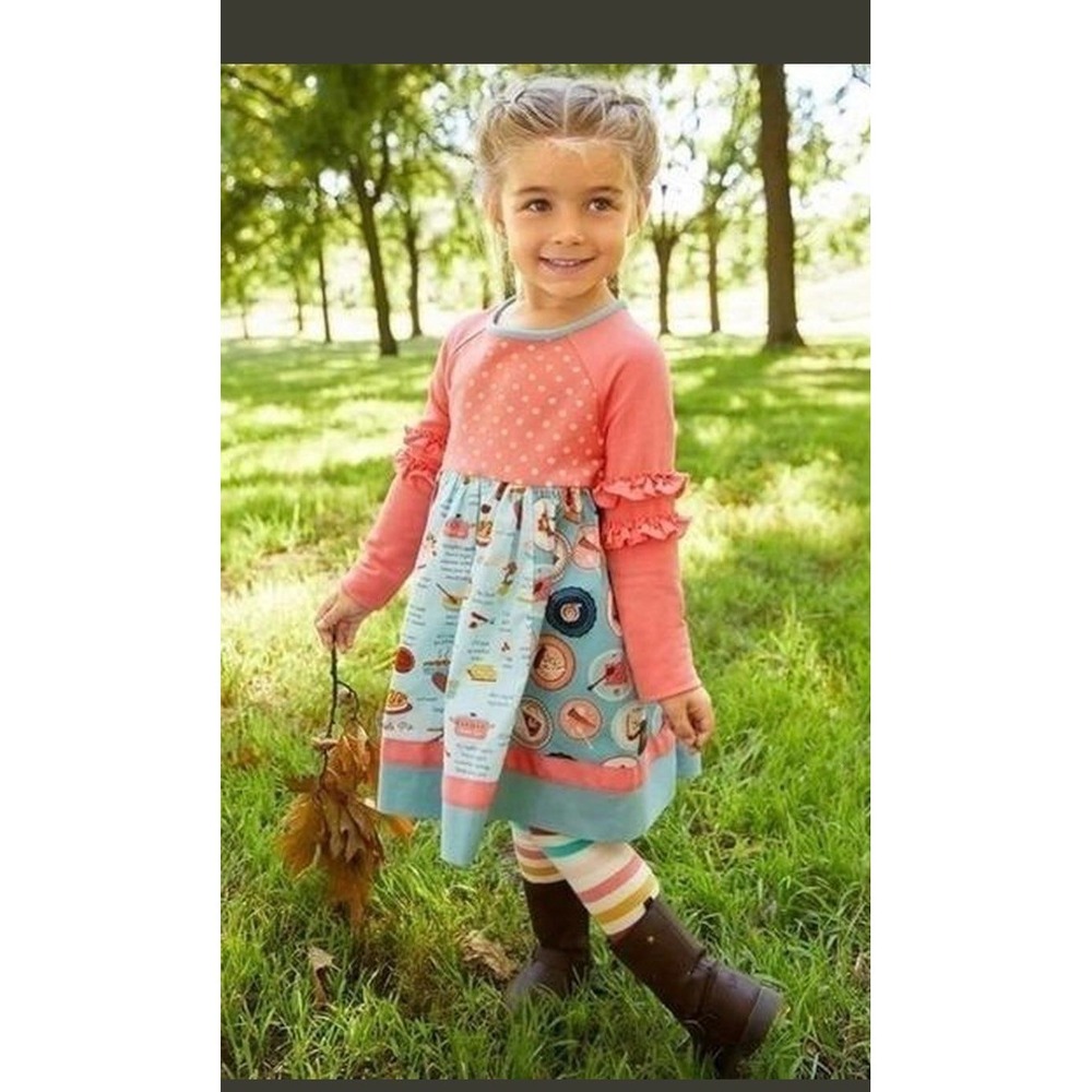 Matilda Jane (Wonderment) Sweetie Pie Dress  Girls Size 6  Pie Baking Pink